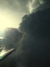 Sun shining through clouds