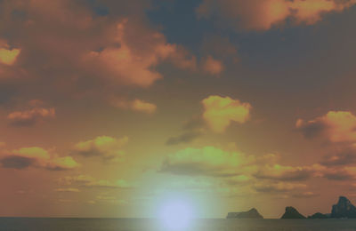 Low angle view of sky during sunset