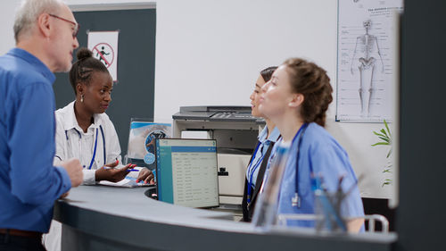 Doctor working at clinic