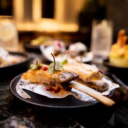 Close-up of food on table