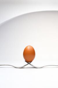 Close-up of apple against white background