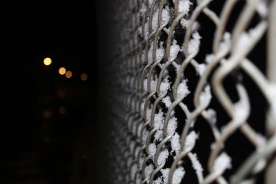 Close-up of illuminated metal