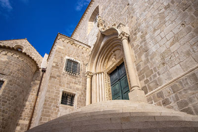 Old walls and towers in the historic old town of dubrovnik, croatia