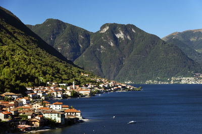 Built structures by the lake