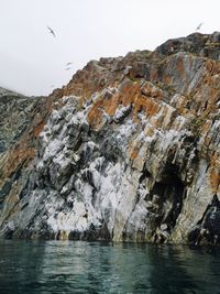 Scenic view of sea and mountains