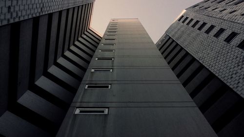 Low angle view of modern building against sky