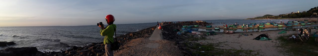 Man looking at sea