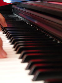 Close-up of piano keys