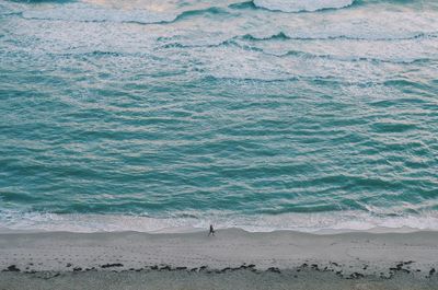 High angle view of beach