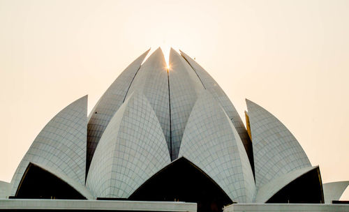 Low angle view of modern building against sky