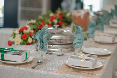 Close-up of potted plant on table