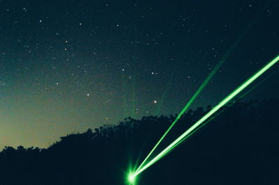 Low angle view of star field against sky at night