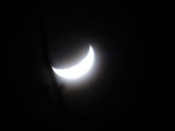 Moon over black background