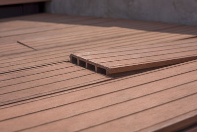 High angle view of roof on table