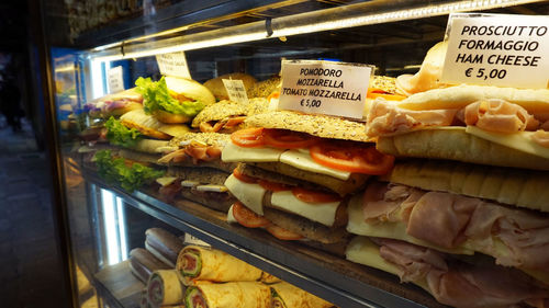 Close-up of food for sale in store