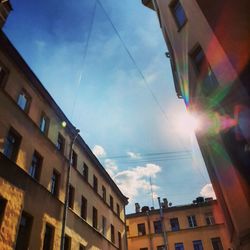 Low angle view of buildings against sky