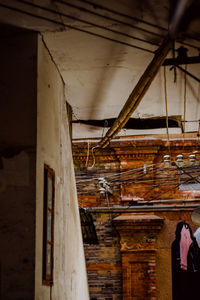 Low angle view of old abandoned building