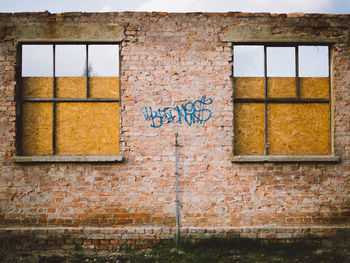 Brick wall with windows