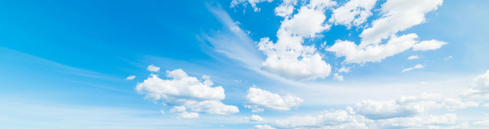 Low angle view of clouds in blue sky