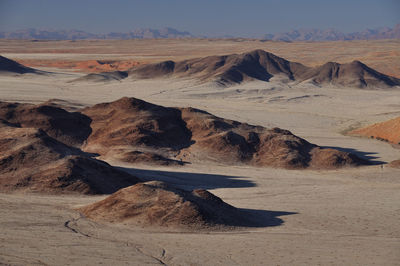 Scenic view of arid landscape against sky