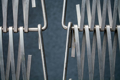 Close-up of metal railing