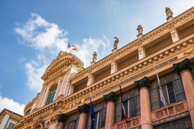 Low angle view of building against sky