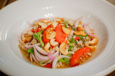 Close-up of food in plate