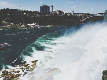 River flowing through rocks