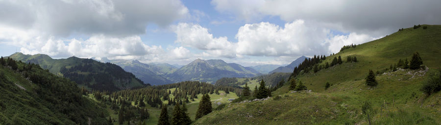 Panoramic view of landscape against sky
