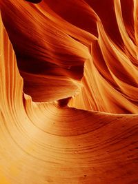 Eroded rock formations of antelope canyon
