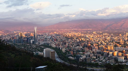 High angle view of cityscape