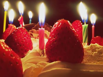 Close-up of birthday cake