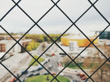 Chainlink fence against sky