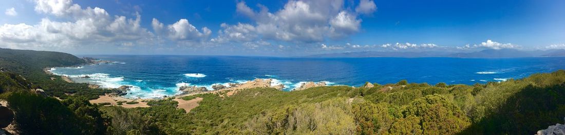 Panoramic view of sea against sky