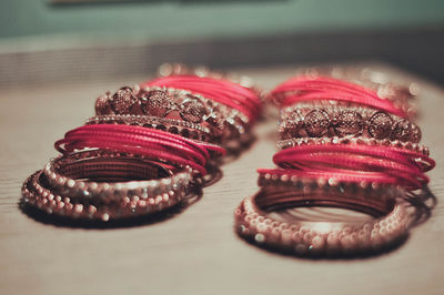 Close-up of cake on table