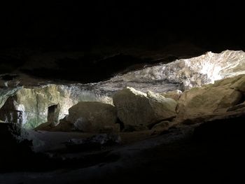 Rock formations in cave