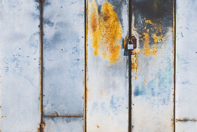 Full frame shot of old weathered door