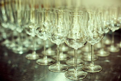 Close-up of wine glass on table