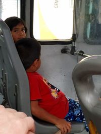 People sitting in bus