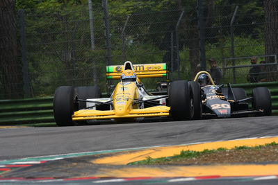 View of yellow cart on road