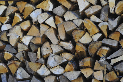 Full frame shot of firewood