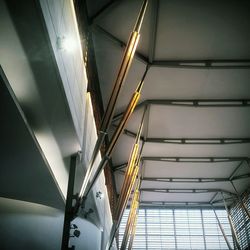 Low angle view of illuminated ceiling