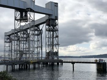 Pier over sea against sky