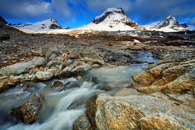 River flowing through rocks