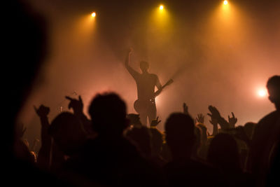 Group of people at music concert