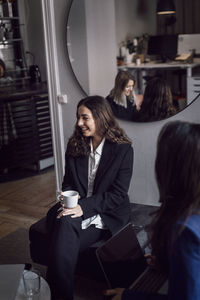 Female coworkers having meeting in office