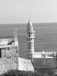 View of lighthouse in sea