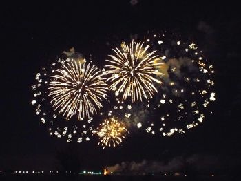 Low angle view of firework display