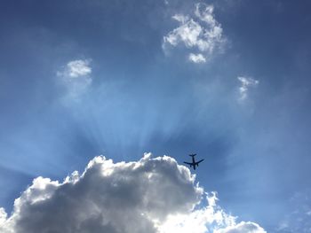 Low angle view of cloudy sky