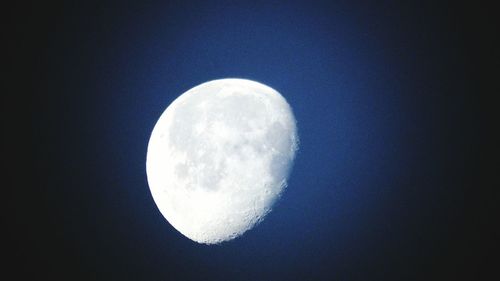 Low angle view of moon in sky